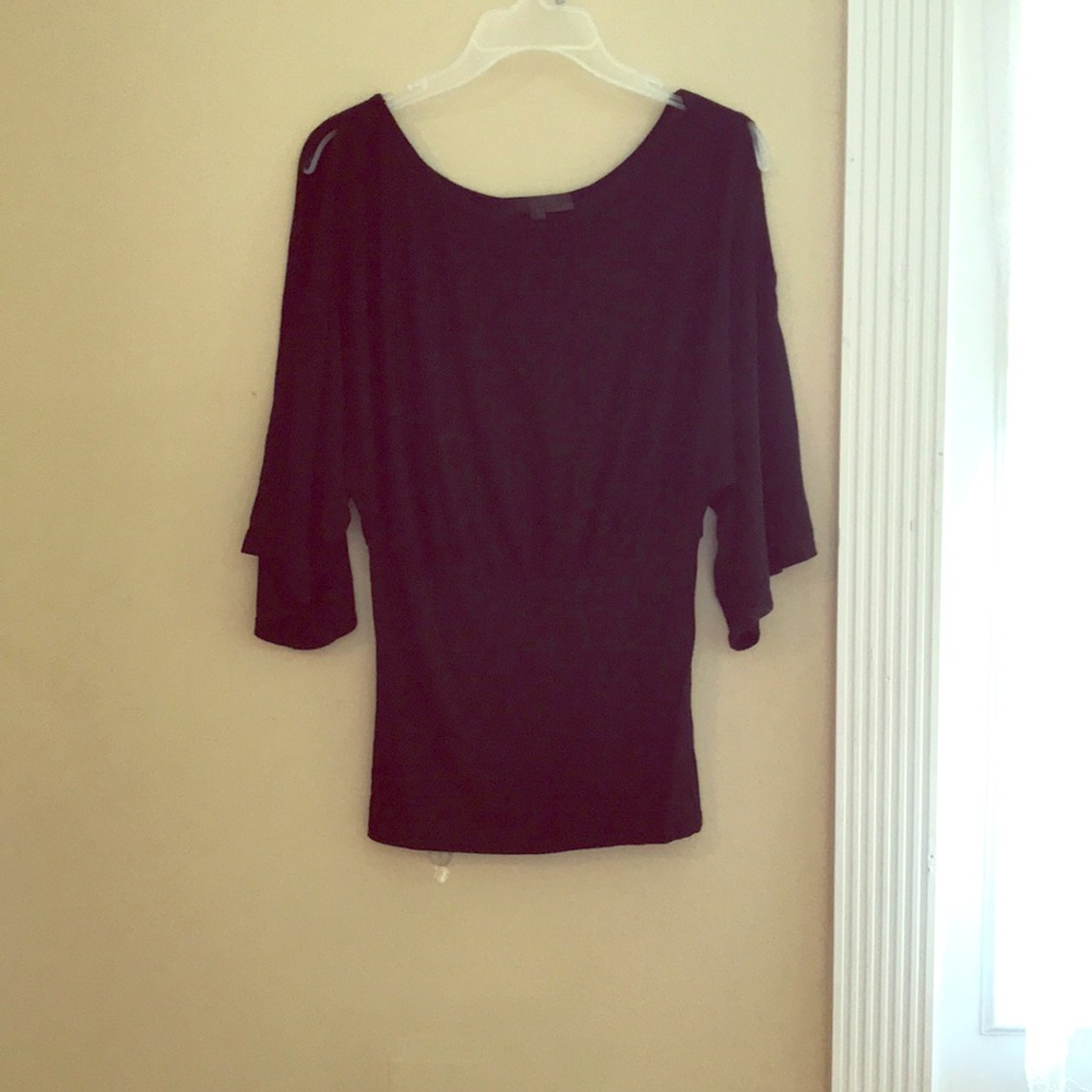 Black cold shoulder blouse